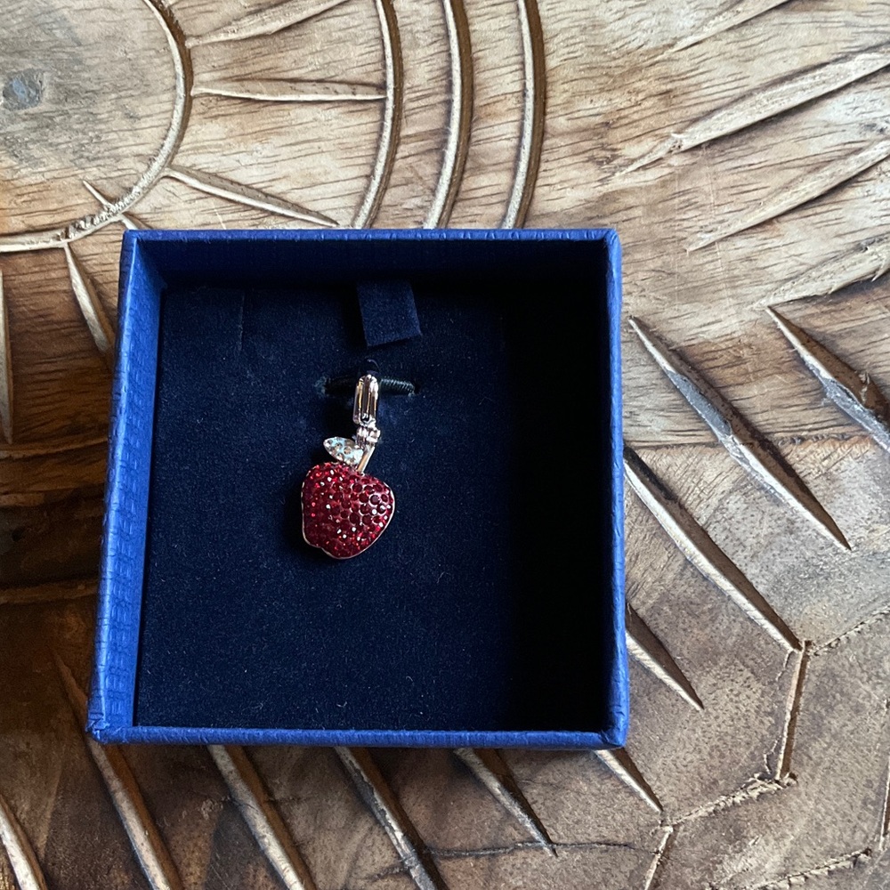 Swarovski Red Pavé Apple Dangle Charm